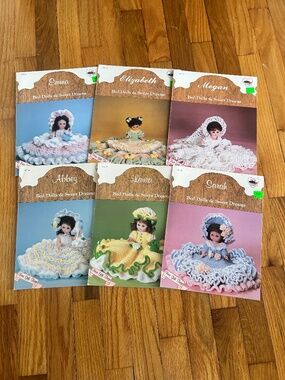 Lot Of 6 Dumplin Designs Bed Dolls & Sweet Dreams Crochet Pattern Booklets